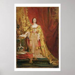 Poster La reine Victoria (1819-1901) prend le couronnemen