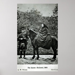 Poster La Reine Victoria à cheval au Balmoral, 1863