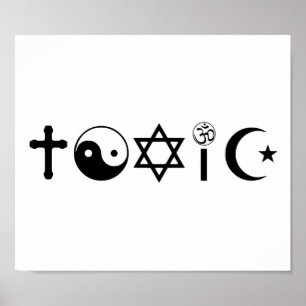 Poster La religion est un libre-penseur toxique