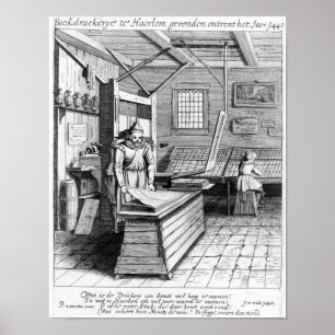 Poster La reliure de Laurens Janszoon Koster