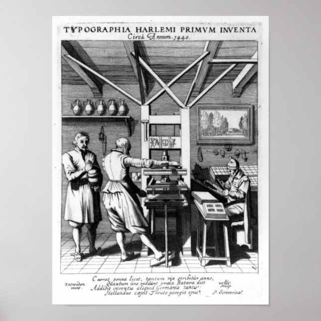 Poster La reliure de Laurens Janszoon Koster (Devant)
