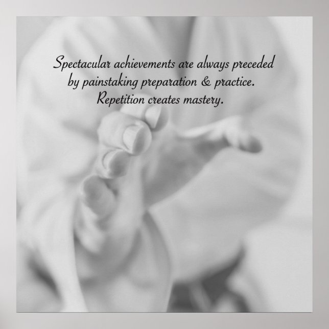Poster La répétition crée la maîtrise. (Devant)