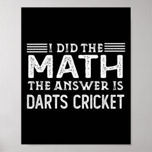 Poster La réponse est fléchettes cricket drôle professeur