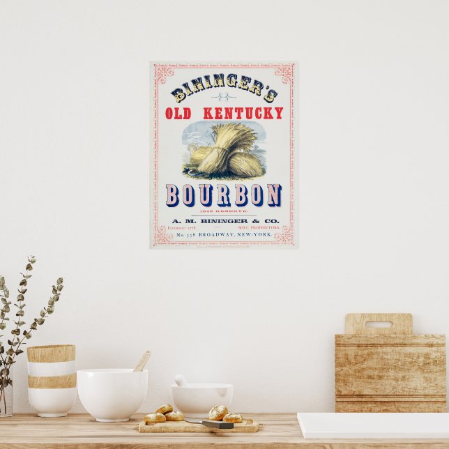 Poster La réserve du vieux Kentucky Bourbon 1849 de Binin (Cuisine)