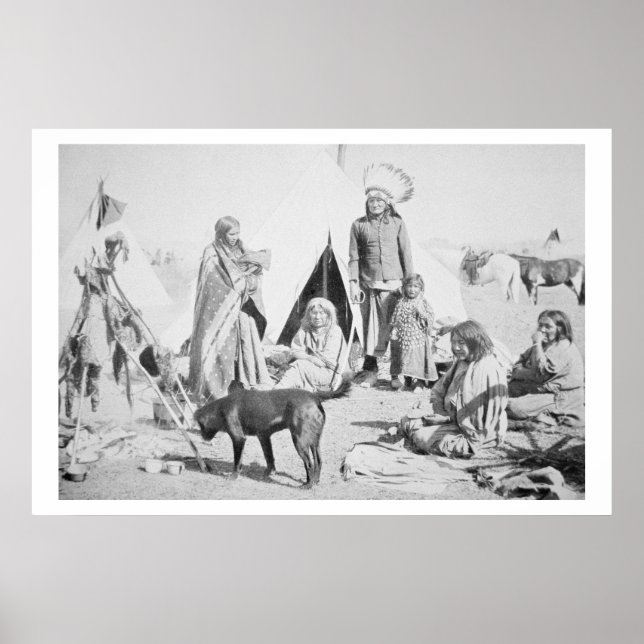 Poster La réserve sioux de Pine Ridge, Dakota du Sud, (Devant)