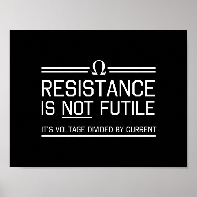 Poster La Résistance N'Est Pas Futile (Devant)
