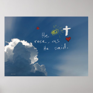 Poster La résurrection de Pâques qu'il est Jésus levé a