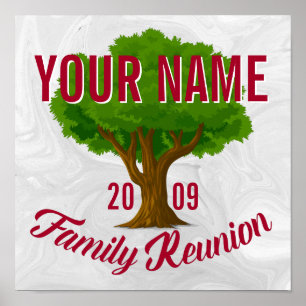Poster La Réunion de famille personnalisée par arbre