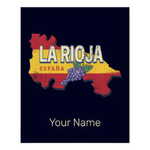 Poster La Rioja Espagne Région Rétro Vins Vins Vintages