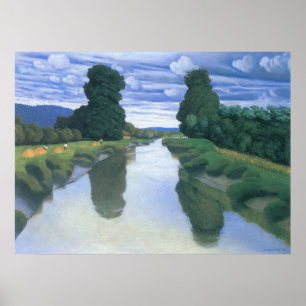 Poster La rivière de Berville par Felix Vallotton, Fine A
