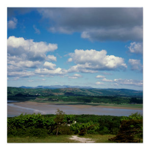 Poster La rivière Kent vue d'Arnside Knott Arnside