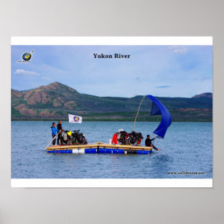 Poster La rivière Yukon en radeau