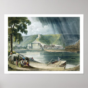 Poster La Roche, des "vues sur la Seine", gravée par T