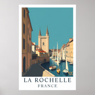 Poster La Rochelle France Port Voyage Art Vintage