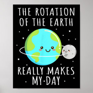 Poster La Rotation De La Terre Fait De Ma Journée La Scie