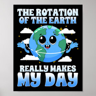 Poster La Rotation De La Terre Fait Vraiment Mon Jour I S