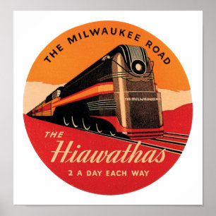 Poster La route Hiawathas Milwaukee
