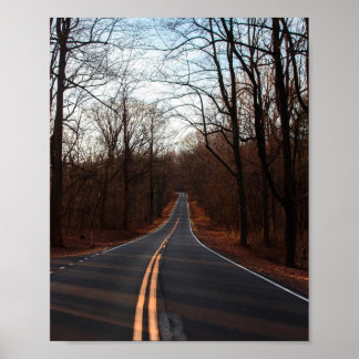 Poster La route sinueuse d'hiver