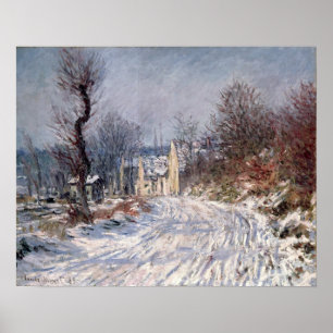 Poster La route vers Giverny, hiver, 1885