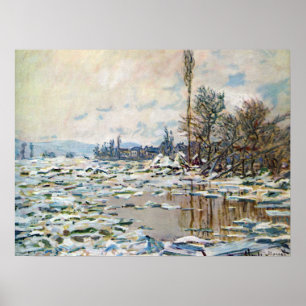 Poster La rupture de la glace par Claude Monet