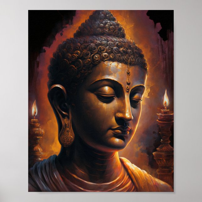 Poster La sagesse de l'art du portrait de Bouddha (Devant)