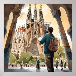 Poster La Sagrada Familia de Barcelone