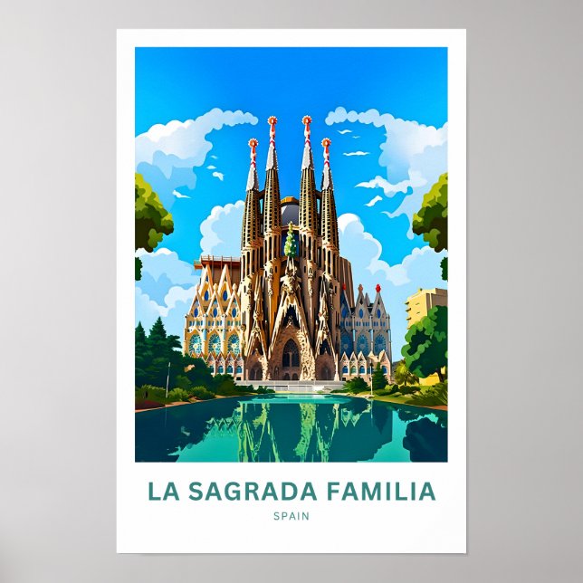 Poster La Sagrada Familia Espagne (Devant)