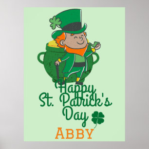 Poster La Saint-Patrick, Shamrock de la fête verte irland