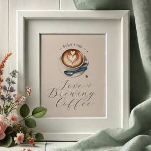 Poster La Saint-Valentin : Bar à Café pour Enterrement de