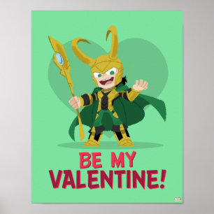 Poster La Saint-Valentin des Avengers Loki - Soyez Ma S