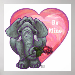 Poster La Saint-Valentin des éléphants