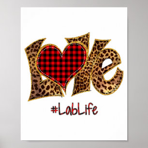 Poster La Saint-Valentin en flanelle mixte Life Leopard L