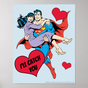 Poster La Saint-Valentin Superman Je vais vous attraper