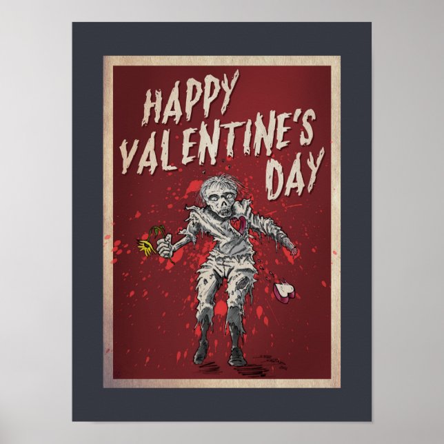 Poster La Saint Valentin Zombie (Devant)