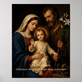 Poster La Sainte Famille de Jésus, Marie et Joseph
