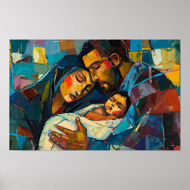Poster La Sainte Famille pour Noël (Devant)