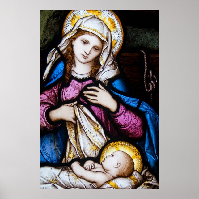 Poster La Sainte Famille qui représente Madonna et l'enfa (Devant)