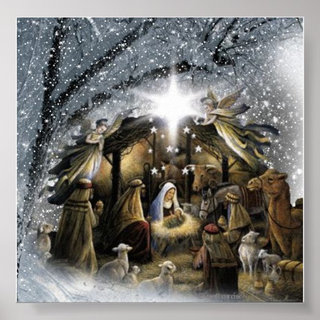 Poster la sainte nativité (Devant)
