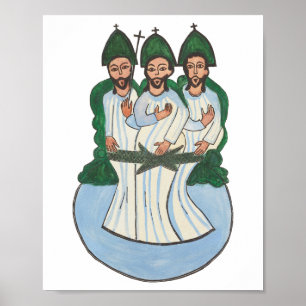 Poster La Sainte trinité Vintage Peinture d'art populaire