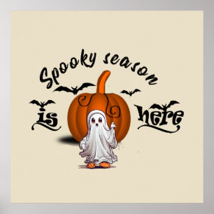 Poster La saison effrayante est là drôle halloween