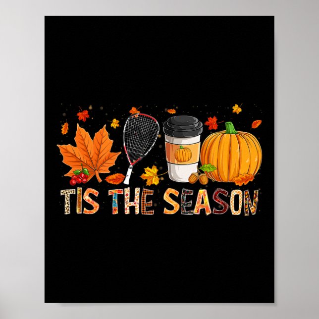 Poster La saison Leopard Citrouille Racquetbyll Halloween (Devant)