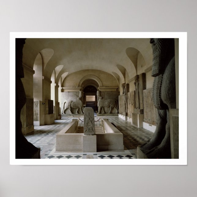 Poster La salle assyrienne du Louvre à Paris (photo) (Devant)