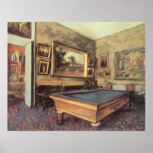 Poster La salle de billard chez Menil Hubert par Edgar