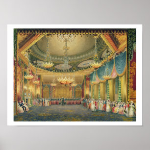 Poster La salle de musique, des 'vues du pavillon royal,