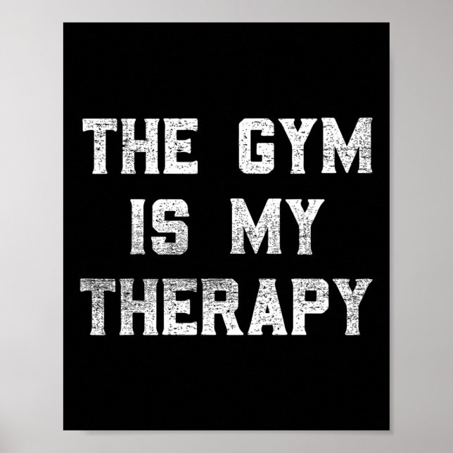 Poster La Salle De Sport Est Mon Thérapie Lifting Humour  (Devant)