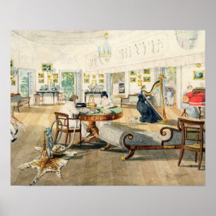 Poster La salle d'été dans la maison de l'artiste à Patna