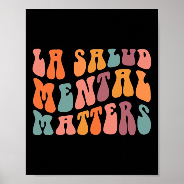 Poster La Salud Mental Matters Latina Spanish Therapy Men (Devant)