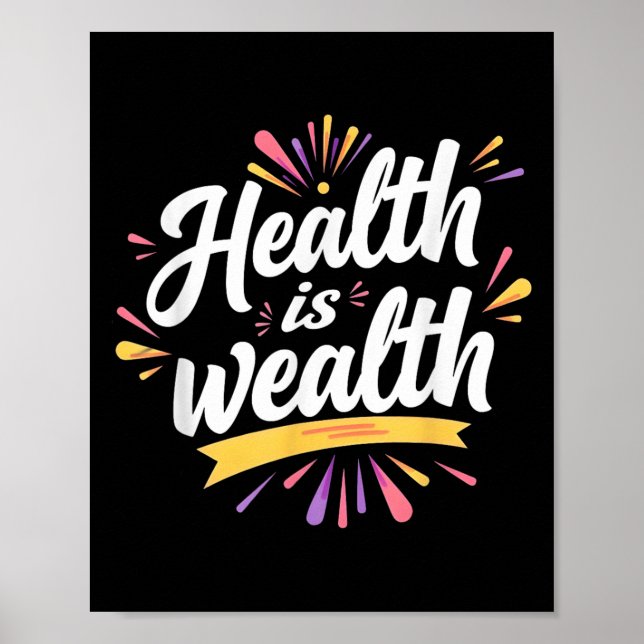 Poster La Santé Est La Richesse _ Conception Des Devis Mo (Devant)