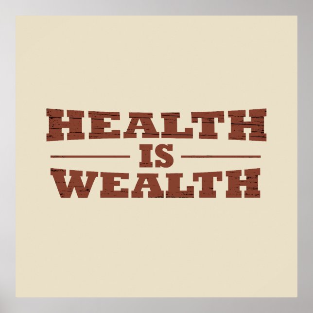 Poster La santé est richesse (Devant)