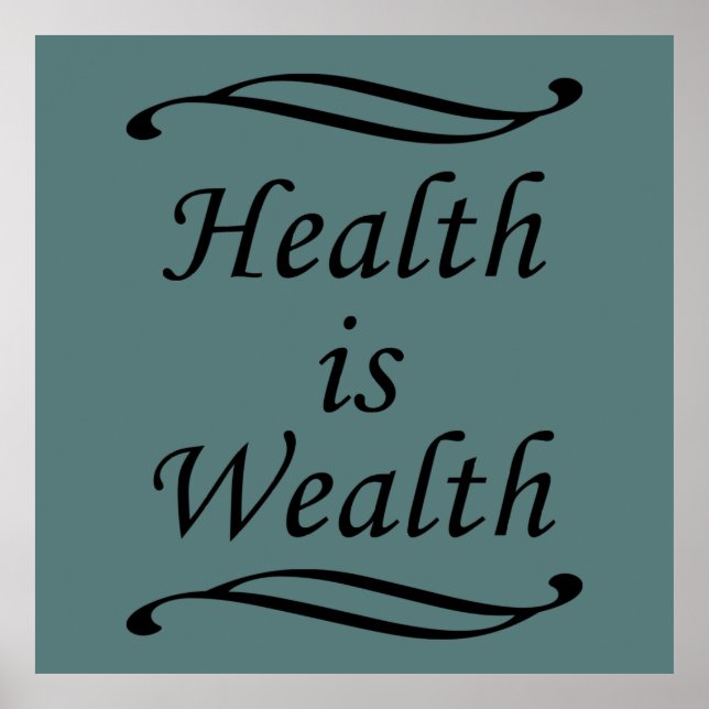 Poster La santé est richesse (Devant)